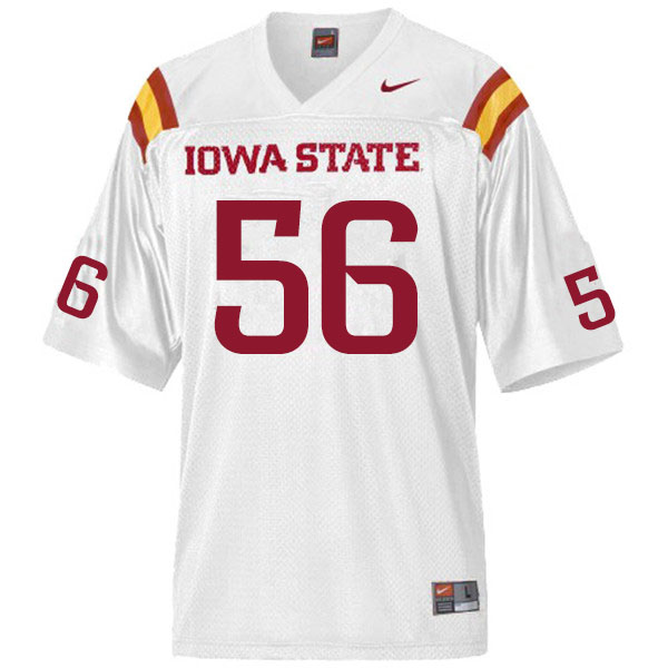 Men #56 Anthony Smith Iowa State Cyclones College Football Jerseys Sale-White - Click Image to Close